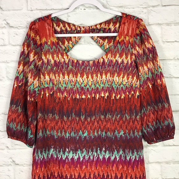 Lily Rose M Southwestern CutOut Bow Back Dress - Picture 3 of 6